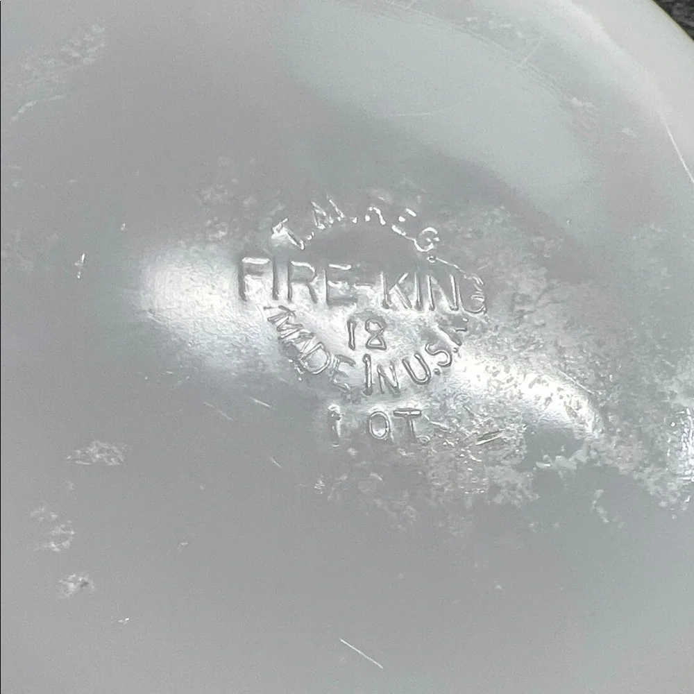 Fire King White Casserole Dish Golden Wheat Design. Exc condition